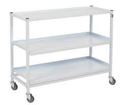 Compact Wide Shelved Medical Trolley Set